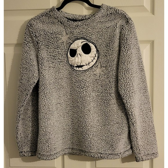Disney Other - Disney Nightmare Before Christmas Shirt Fleece Sleepwear Womens S(4-6) Faux Fur